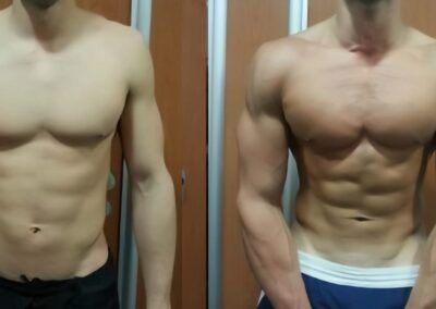 Transformación física cliente SandorFitness